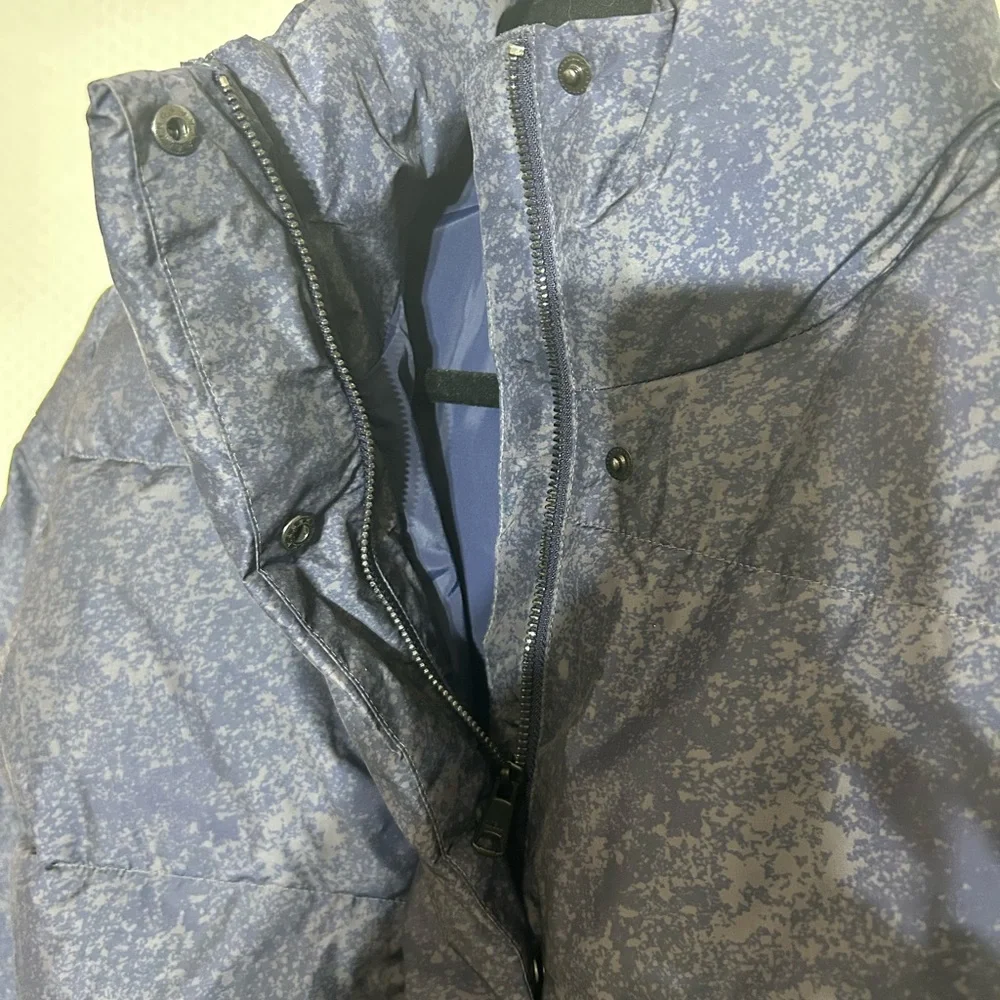 Daily Ritual Women’s Navy Blue‎ Speckled Puffer Coat Size XS NWT NEW